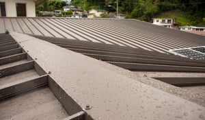 Standing Seam Metal Roof System holding up against heavy rain